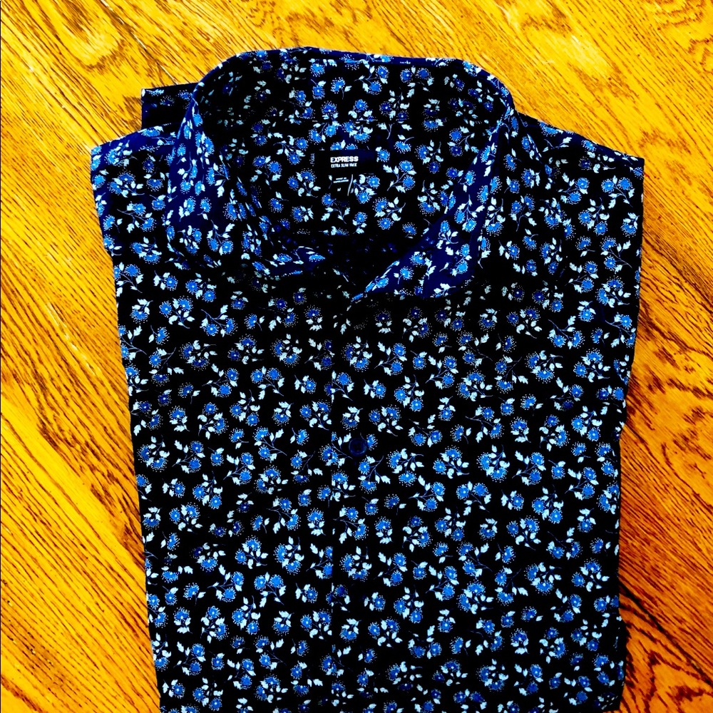 Express Mens Long Sleeve Button Down Shirt